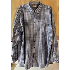 Foxfire LS Button Down Men's 5XT Blue Plaid NWT
